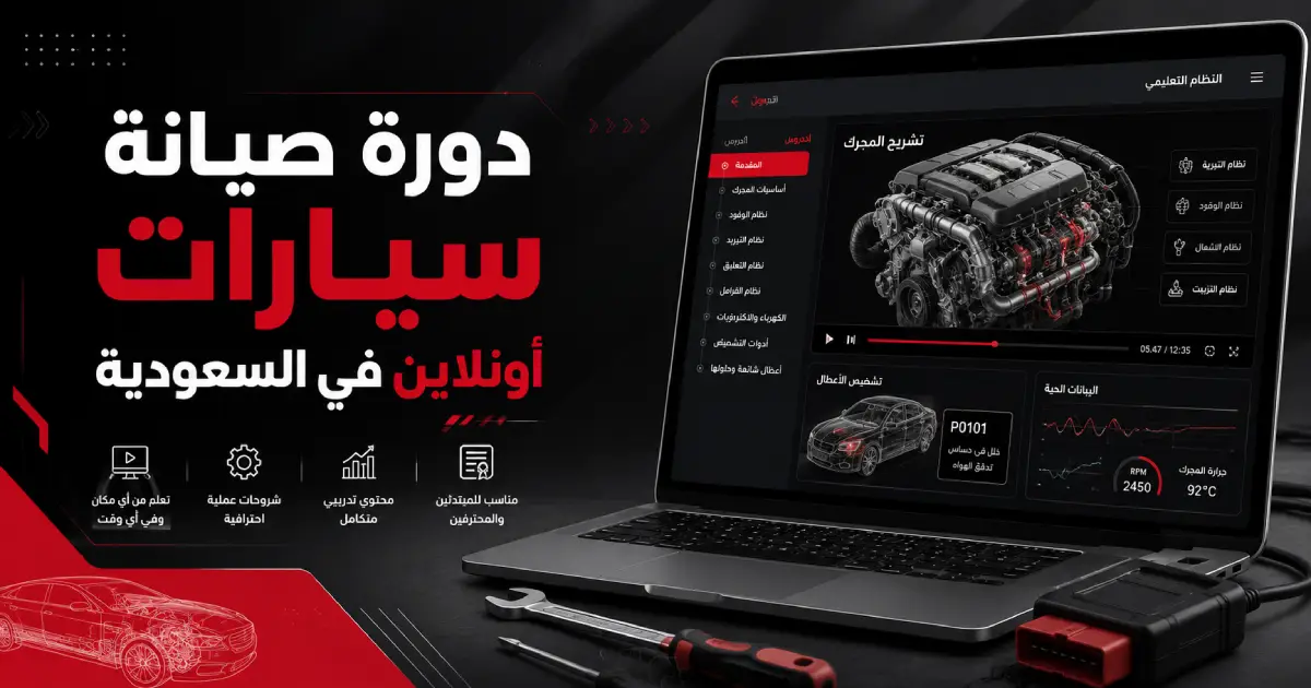 دورة صيانة سيارات أونلاين في السعودية